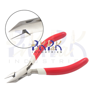 Outils de circlips de sertissage Ultra-Flush 130mm mâchoires lisses Double ressort à lames poignées en PVC pour la fabrication de bijoux à bricoler soi-même pêche OEM - Product Image 1