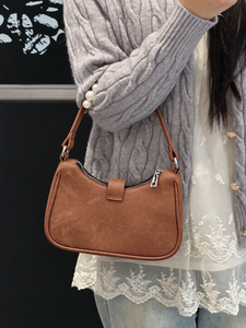 Brown Pattern PU <b>Leather</b> Gothic Style Waterproof Shoulder Bag Underarm <b>Handbag</b> Zipper Closure Daily Christmas Halloween Birthday - Product Image 4