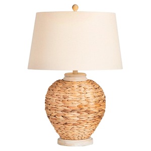 โคมไฟตั้งโต๊ะหวายถักจากผักตบชวา - Product Image 1