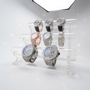 Transparent Acrylic Detachable Eco-Friendly Jewellery Watch Display Stand Multi Watch Holder Retail Counter <b>for</b> Organizer - Product Image 4