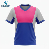 Maillot de sport respirant et léger, anti-humidité, à manches courtes, pour équipes sportives, avec design par transfert thermique, pour clubs, écoles et événements sportifs