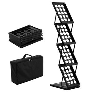 Espositore Portatile Pieghevole a 4 Livelli per Riviste, Adatto per Camera da Letto, Supporto per Cataloghi e Brochure con Funzione di Trasporto - Product Image 1