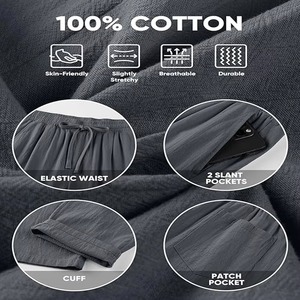 กางเกงลำลองผู้ชายขายส่ง OEM กางเกงสั่งทำพิเศษจากโรงงานโดยตรง กางเกงทรงเข้ารูปผู้ชายขายส่งจำนวนมากจากผู้ผลิต - Product Image 6