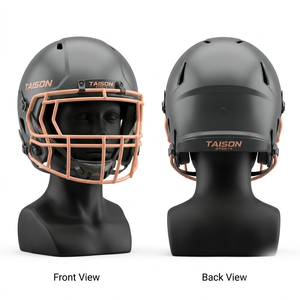 Premium <b>ABS</b> Polycarbonate American Football Mask Helmet 320 GSM Matte Black Rose Gold Custom Heat Transfer Logo - Product Image 1