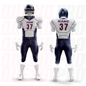 Uniformes de football américain personnalisés en tissu twill respirant, à séchage rapide, antibactériens, 100% polyester, vêtements de sport par sublimation - Product Image 4