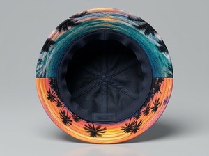 Sombrero de Pescador Personalizado Premium de Mezclilla con Diseño de Atardecer Tropical, Unisex, Casual, para Adultos, para la Playa, Uso Diario, Primavera, Verano, 100% Algodón - Product Image 2