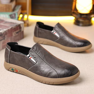 Mocassins respirants pour hommes, dessus en PU, semelle en caoutchouc, chaussures décontractées d'été - Product Image 4