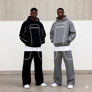Ranzia Industry Bulk Heavyweight Cotton Full Zip Hoodie Streetwear Supplier Sustainable Rhinestone Hoodie - Product Image 6