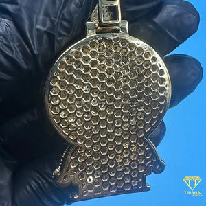 Colgante de Personaje de Dibujos Animados Estilo Hip Hop, con Diamantes Cultivados en Laboratorio VVS, Chapado en Oro, Plata de Ley 925, Joyería para Hombre - Product Image 5