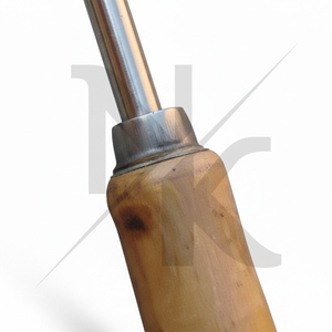 Raspador de Dientes para Caballos de Acero Inoxidable de Cuello Largo, Hecho a Medida, de Alta Calidad, con Mango de Madera, Herramienta Reutilizable para Herradores, Recortador de Pezuñas - Product Image 3