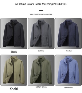 OEM <b>Mens</b> Waterproof Windbreaker <b>Jacket</b> <b>Lightweight</b> Nylon Outdoor Work Coat Stand Collar Casual Spring Autumn Hiking <b>Mens</b> <b>Jacket</b> - Product Image 2