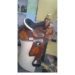 Sillas de Montar de Cuero Genuino de Alta Calidad Personalizables, Tallas 10-18, Estilo Western para Carreras de Barriles, Montar a Caballo y Paseos de Placer - Product Image 1