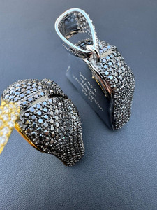 Colgante de Joyería Unisex de Aleación Plateada Negra con Incrustaciones de Micro Cristales de Estrás Redondos de Corte Brillante, de Moda, Ideal para Regalo - Product Image 2