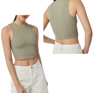 Camiseta Corta Ajustada para Mujer, Cuello Redondo, Elástica, Básica, Lisa, Sexy, de Verano, sin Costuras, para Yoga, Venta al Por Mayor Personalizada - Product Image 5