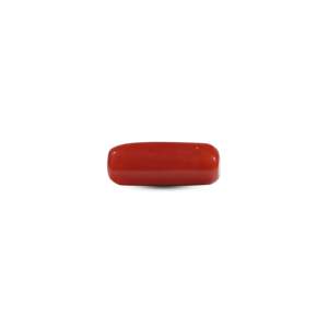 Natural Red Coral Oval Cabochon 6.8 Carat Loose Gemstone 8x10mm for Fine Jewelry - Product Image 2