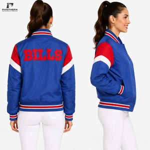 Veste de baseball en satin personnalisée de luxe avec broderie du club, vêtements de sport haut de gamme, production en gros en usine - Product Image 2