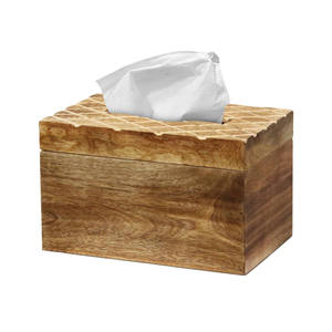 Designer Wooden Tissue Box Holder For Homes Office & Car Use Trending Napkin Box Dispenser For <b>Aesthetic</b> Homedecor Accessories - Product Image 3