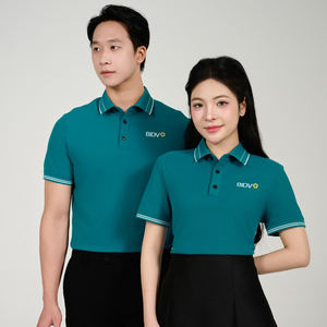 Polo de travail unisexe 65 coton 35 polyester tissu doux et léger disponible en vrac avec logo personnalisé en option - Product Image 2