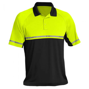 Camisetas Polo de Trabajo de Manga Corta para Hombre, Ropa de Seguridad para la Construcción, Ropa de Trabajo de Secado Rápido con Cinta Reflectante - Product Image 2
