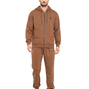 Custom Logo Printed Plus Size <b>Mens</b> Tracksuit Set 100% Cotton Sportswear with <b>Long</b> <b>Sleeve</b> <b>Top</b> Pants for Gym Casual Use Wholesale - Product Image 3