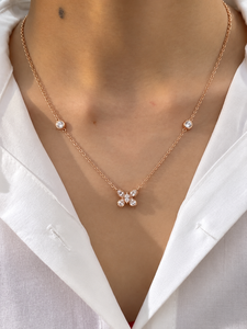 Dainty Beautifully Butterfly <b>Charm</b> Necklace Jewelry 14K Yellow Gold Pendant Necklace Lab Grown Diamond Necklace Gift for Women - Product Image 2