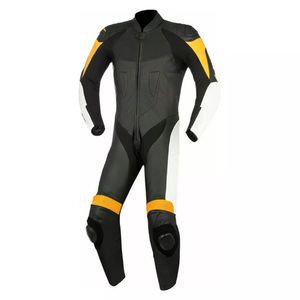 Traje de Carreras de Motocicleta de Alto Rendimiento, Traje de Pista de Cuero Vacuno Personalizado de Una Pieza con Armadura Protectora de Nivel 2 CE - Product Image 1