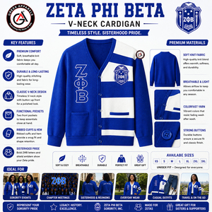 Zeta Phi Beta Finer Embroidery Women Acrylic <b>Cardigans</b> | ZOB Sorority Embroidered Ladies Custom Style <b>Cardigan</b> <b>Sweater</b> - Product Image 5