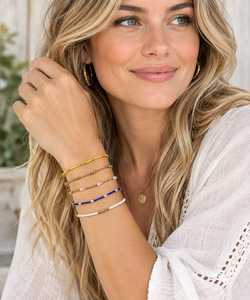 Pulseras unisex con cierre de langosta y cuentas de cristal Miyuki multicolor, chapadas en oro, para mujeres, niños y adultos, joyería de moda. - Product Image 2