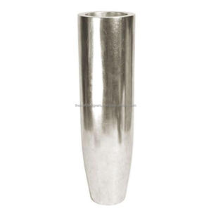 Modern Luxury Free <b>Standing</b> Display Aluminium Flower <b>Vase</b> Easy Portable Silver Pot Living Room Decor Matt Brass Free <b>Standing</b> - Product Image 1
