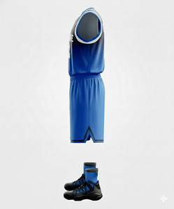 Conjunto de Uniforme de Baloncesto WARPRO Personalizado en Camuflaje Azul, Sin Mangas, Cuello en V, Unisex, para Adultos, Todas las Temporadas, Ropa Deportiva Sublimada - Product Image 3