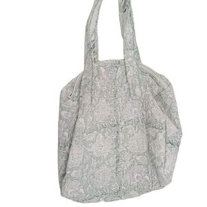 Sac fourre-tout en toile matelassé fait main avec fermeture éclair, taille personnalisable, écologique, réutilisable, pour le shopping et les voyages, style bohème - Product Image 1