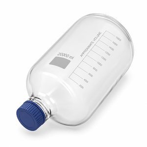 Bottiglia in Vetro da Laboratorio di Alta Qualità con Tappo Blu Trasparente per Conservazione di Reagenti Chimici, Personalizzabile OEM Duran - Product Image 4