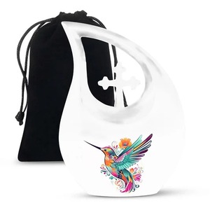 Vente chaude Top Meilleure Qualité Mammoth Legacy-Urne commémorative commémorative pour l'urne cruciforme en forme de larme chérie avec sac en velours gratuit - Product Image 2