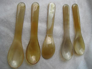 Paire de cuillères de luxe sculptées en corne de buffle, polies, écologiques, modernes, personnalisables, pour cuisine et service à domicile, très vendues - Product Image 6