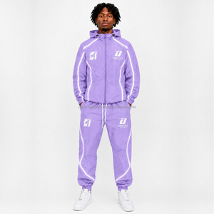 Windbreaker Set Trendy Sublimation Nylon Shorts Set Custom Made Mens Set <b>Zip</b> up Polyester Two Piece Best Windbreaker Set - Product Image 1