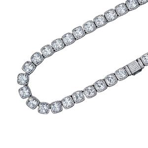 Plata esterlina de diamante VVS Moissanite de alta calidad con cadena de tenis agrupada de glaciar Hip Hop chapada en oro a precio mayorista - Product Image 1