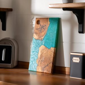 Tabla de Quesos de Resina Personalizada, Tabla de Cortar y Servir de Madera Hecha a Mano, 2.0 cm de Grosor, Apta para Lavavajillas, para Cocina y Comedor - Product Image 1