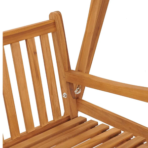 Silla Columpio de Madera de Teca para Exteriores, Banco Colgante para Patio, Jardín, Villa, Resort, Patio Trasero, Balcón, Uso Relajante - Product Image 6