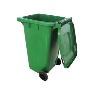 Poubelle rectangulaire en plastique 120L, design moderne, facile à nettoyer, avec couvercle, utilisation intérieure, respectueuse de l'environnement, recyclée - Product Image 2