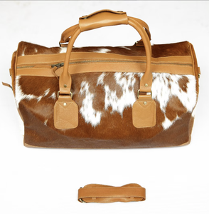 Sac de voyage classique en cuir de vachette pour le golf, le sport, le week-end, sac de sport/sac de gym pour hommes et femmes - Product Image 3