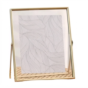 Trendy Home Accent Metal Glass Picture <b>Frame</b> Stylish Photo Display Interior Design - Product Image 1