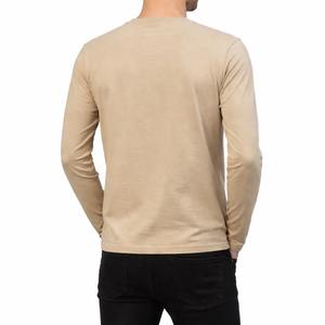 Camiseta de algodón de manga larga de buena calidad, unisex, cuello redondo, corte holgado, estilo urbano, básica, fabricante mayorista, proveedor OEM ODM - Product Image 4