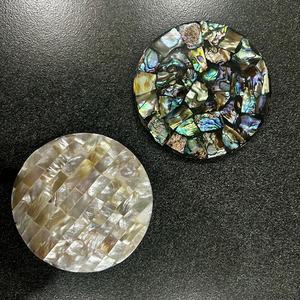 Posavasos de Nácar Natural, Superficie de Concha Pulida, Diseño Artístico, Resistentes al Calor, Ecológicos, Hechos a Mano, Tamaño Personalizable para - Product Image 6