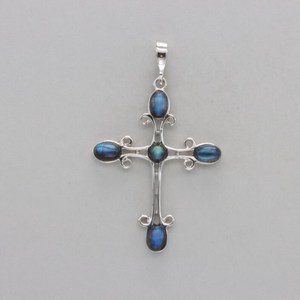 Colgante de Estrella de Plata de Ley con Bisel de Topacio Azul, Joyería Clásica Unisex para Uso Diario - Product Image 2
