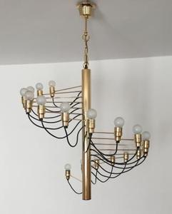 METAL WAVE 10607 Aluminum Contemporary Geometric <b>Ceiling</b> Chandelier Lamp for Home <b>Decor</b> Durable Indoor Use Uttar Pradesh Origin - Product Image 5