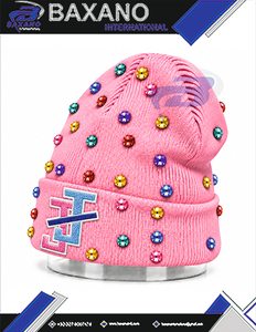 Gorro de Invierno de Punto Verde con Adornos de Diamantes de Imitación para Mujeres de la Hermandad Jack And Jill Of America, con Bordado de Chenille - Product Image 6