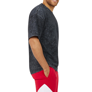 T-shirts à manches courtes pour hommes, design simple, lavage à l'acide, 100% coton, best-seller - Product Image 2