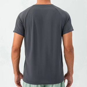 Camisetas deportivas personalizadas al por mayor para hombre, de secado rápido, manga corta, cuello redondo, para gimnasio, correr, entrenamiento, ropa de gimnasio - Product Image 6