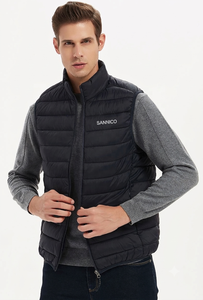 Wholesale <b>Men's</b> <b>Jacket</b> Stand Collar Down Vest Custom Winter Oversized Knitted Warm Sleeveless Coat Designer Vest - Product Image 4
