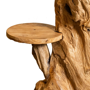 Support de présentation en racine de teck biologique de luxe, artisanal, en bois massif, pour intérieur/extérieur, décoration de la maison pour Diwali - Product Image 4